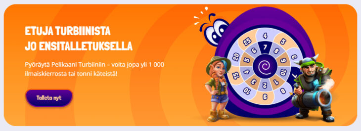 pelikaani tervetuliaisbonus