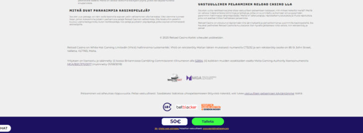 reload casino kokemuksia lisenssi