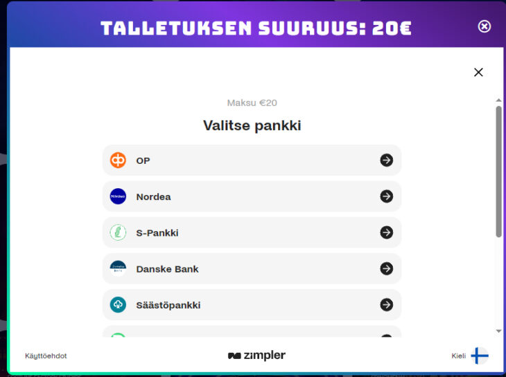 reload casino maksut