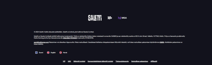 saletti kokemuksia lisenssi