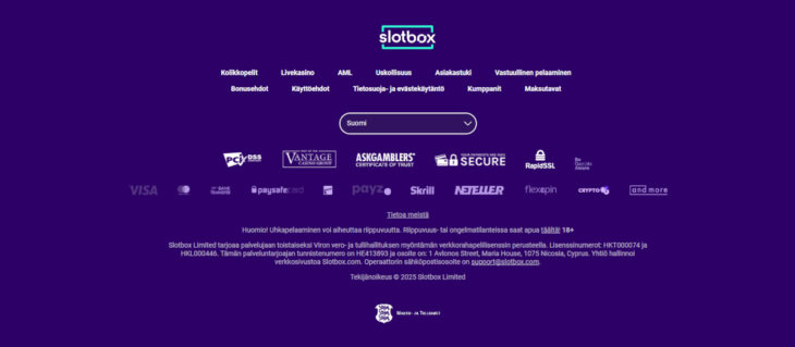 slotbox kokemuksia lisenssi