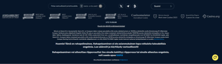 winz.io kokemuksia lisenssi