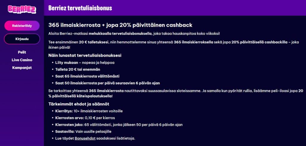 berriez bonus