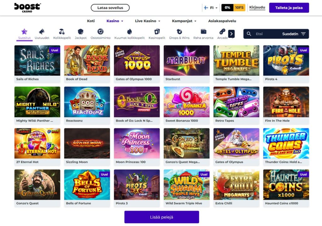boost casino pelit