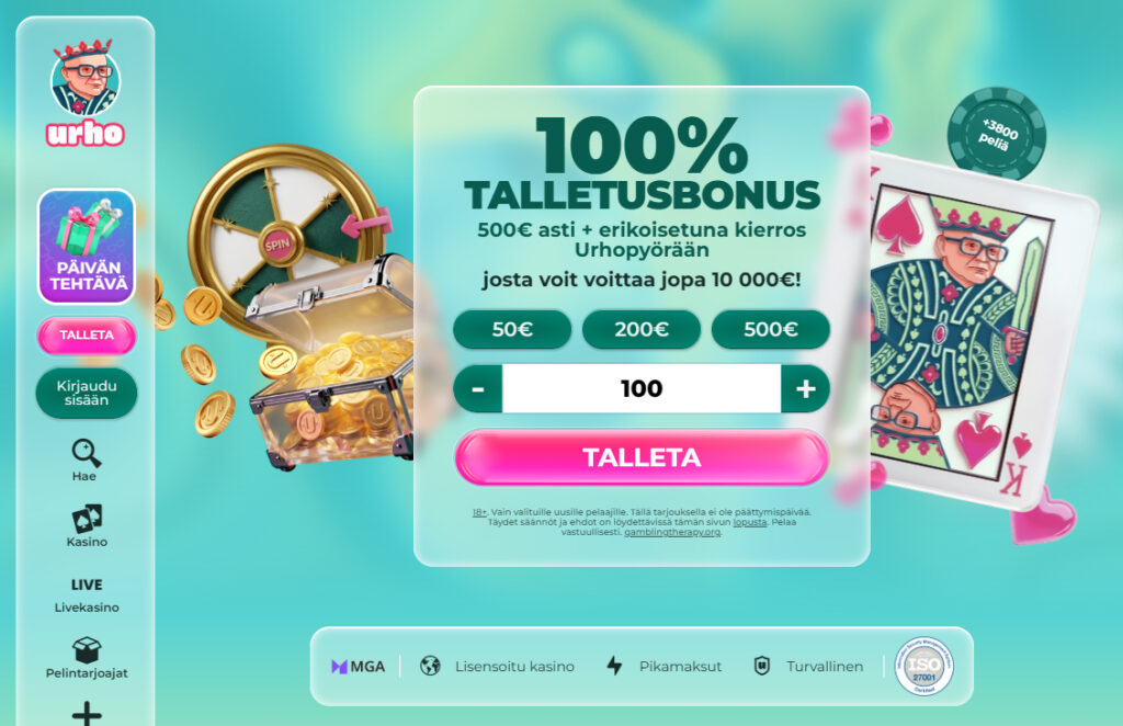 urho kasino talletusbonus