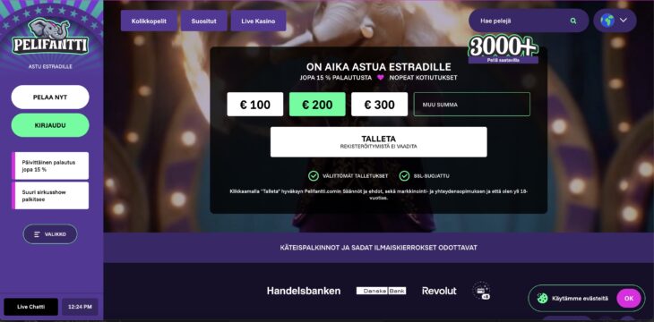 Pelifantti kasinon etusivu