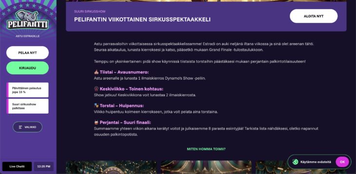Pelifantti kasinon viikkotarjoukset