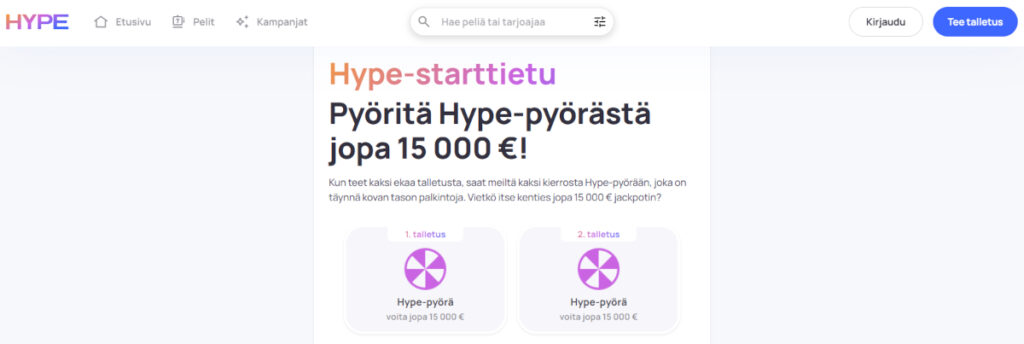 hype kasino bonus