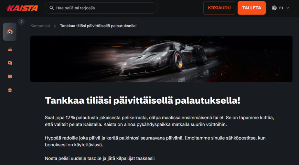 kaista casino bonus