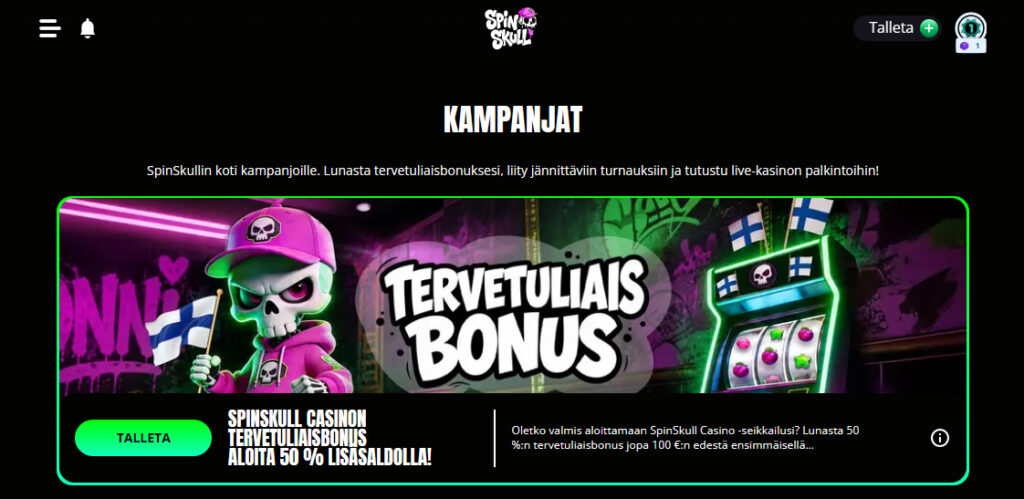 spinskull talletusbonus