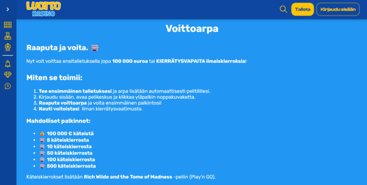 luotto kasino bonus